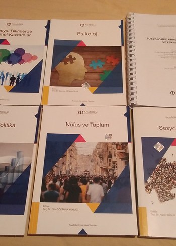 AÖF SOSYOLOJİ 1. DÖNEM DERS KİTAPLARI