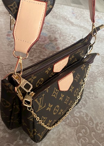 Louis Vuitton Kahverengi Deri Kadın Çapraz Çanta