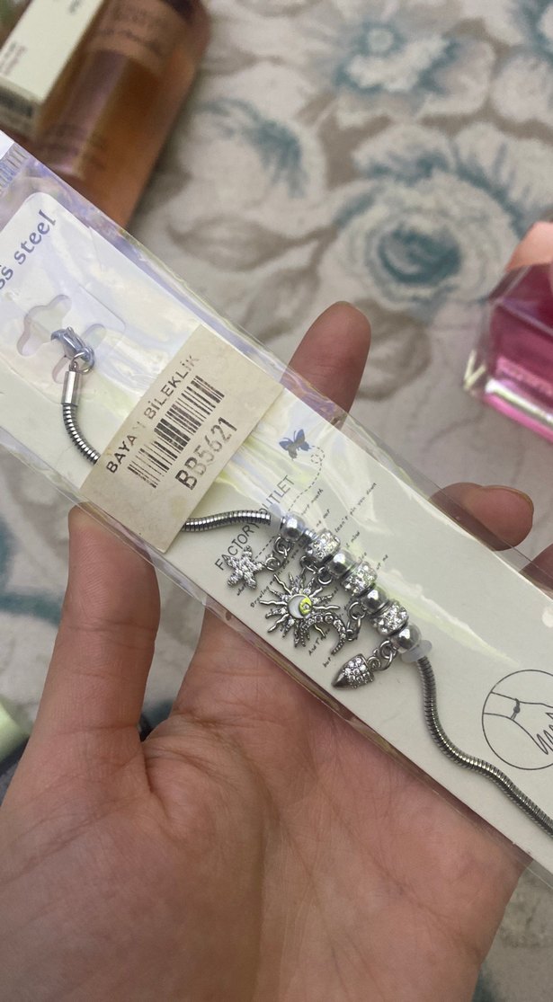 Boncuklu Bohem Gri Bileklik - Görsel 2