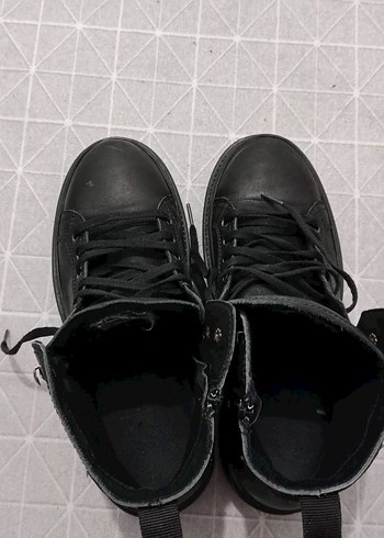 Siyah Bağcıklı Erkek Gotik Kauçuk Bot - Görsel 2