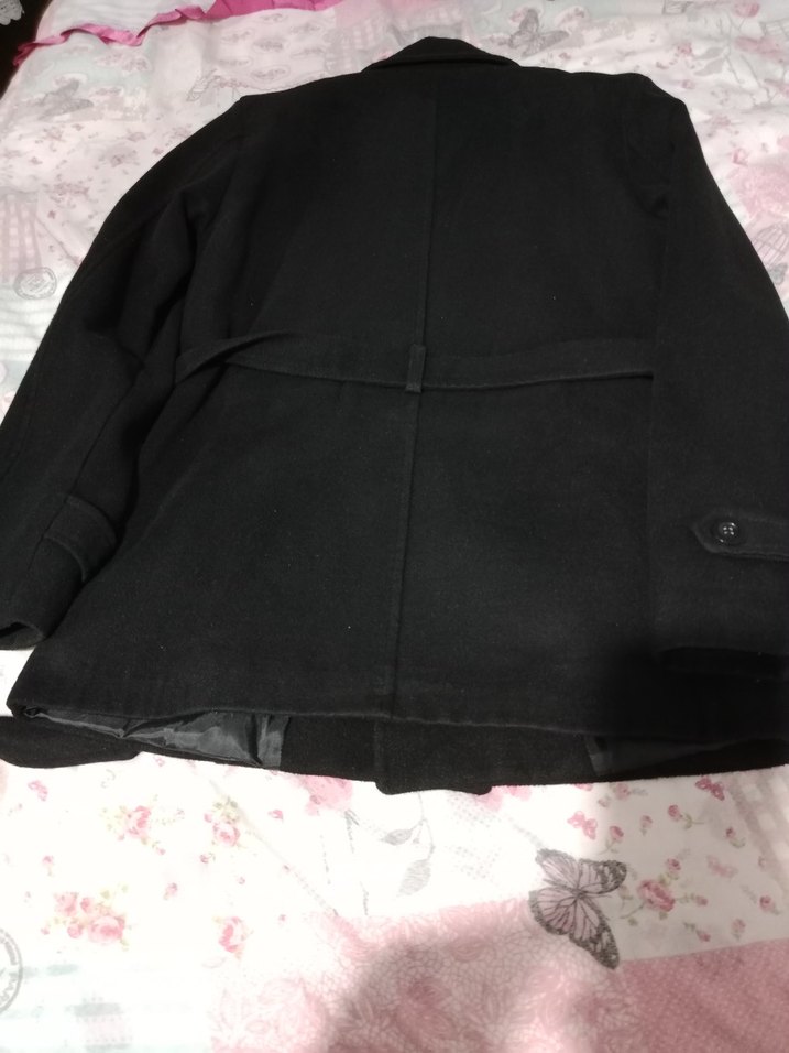 Düğmeli Siyah Erkek Midi Kaban - Görsel 2