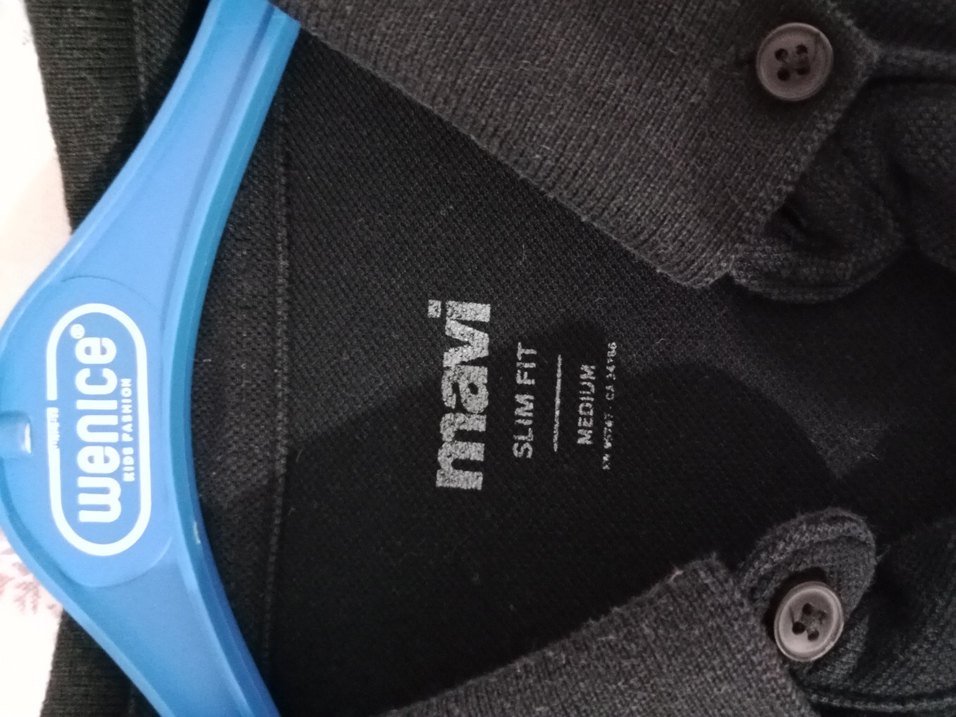 Erkek Siyah Polo Yaka Kısa Kollu Tişört - Görsel 2