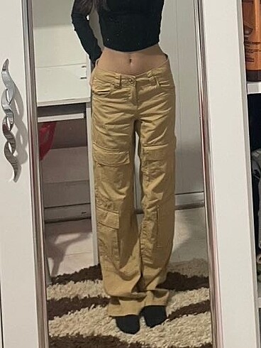 bershka cargo straight pantolon
