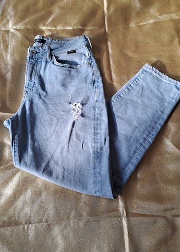 Mavi Jeans Düğmeli Açık Mavi Kadın Midi Kot Pantolon
