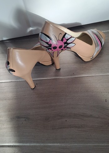 Bej Kadın Dolgu Topuklu Stiletto - Görsel 4