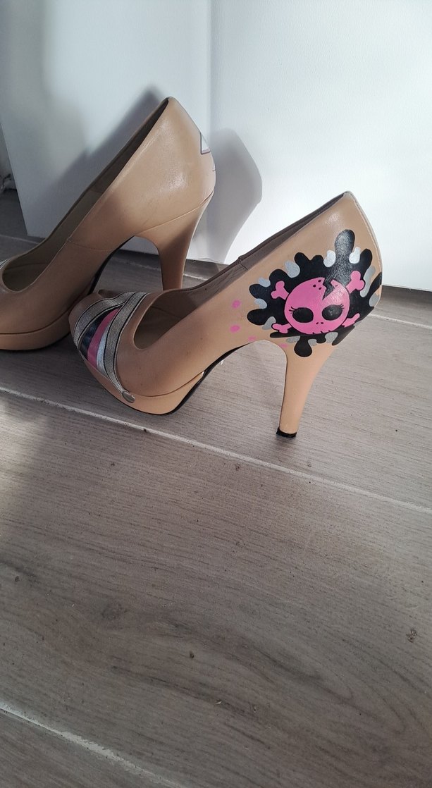 Bej Kadın Dolgu Topuklu Stiletto - Görsel 3