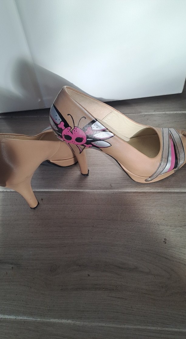 Bej Kadın Dolgu Topuklu Stiletto - Görsel 5