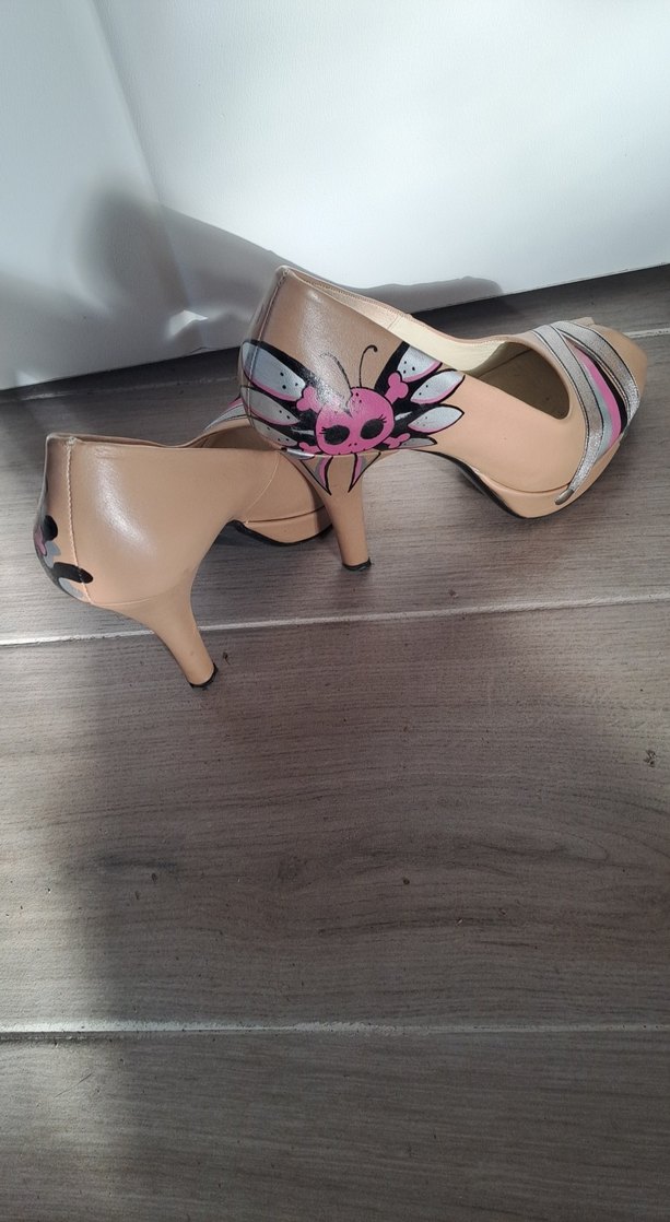 Bej Kadın Dolgu Topuklu Stiletto - Görsel 4