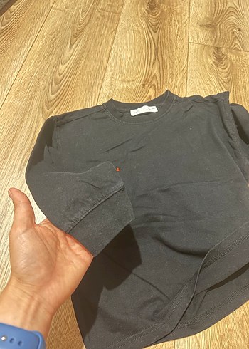 6 Yaş Beden Zara Kids Erkek Çocuk Siyah Baskılı Sweatshirt