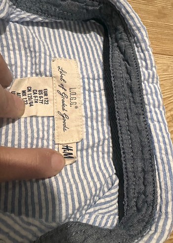7 Yaş Beden gri Renk H&M Erkek Çocuk Gömlek