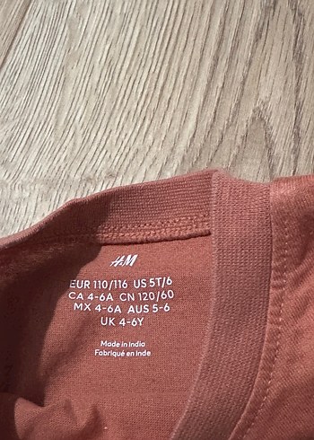 6 Yaş Beden kahverengi Renk H&M Erkek Çocuk Uzun Kollu T-shirt