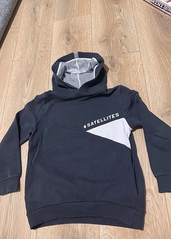 Benetton Kapüşonlu Gri Erkek Çocuk Sweatshirt