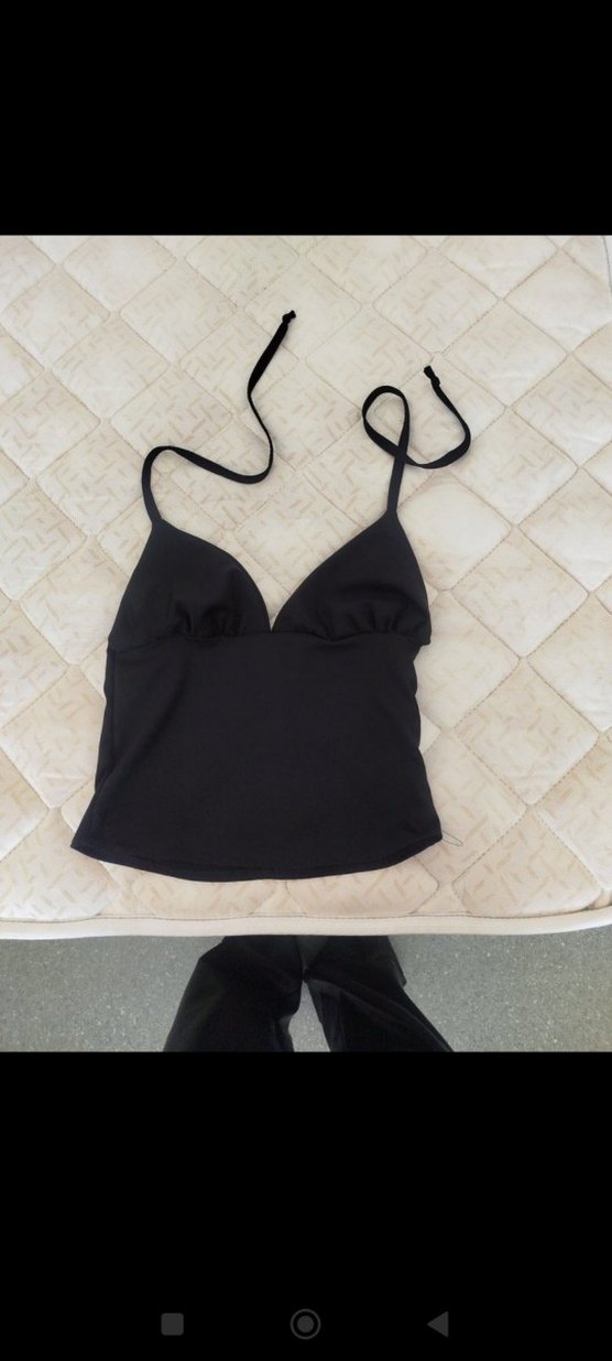 Siyah Drapeli Mini Büstiyer - Görsel 2