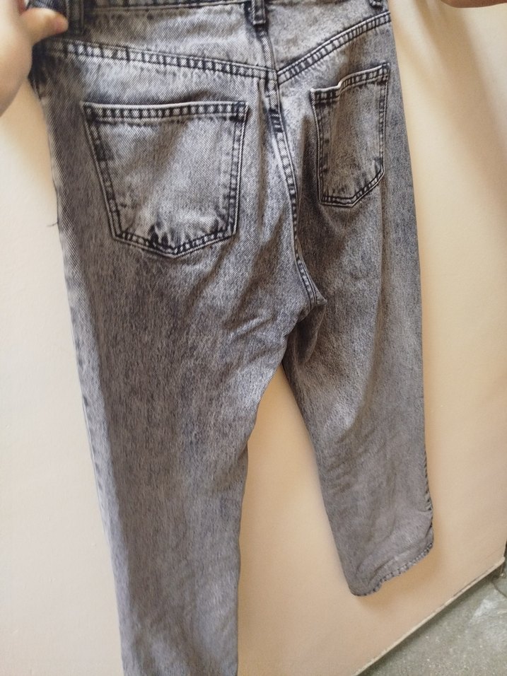 Gri Rahat Kesim palazı Kadın Jean - Görsel 2