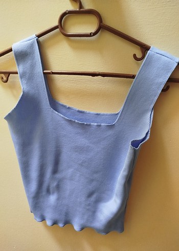 Mavi triko Midi Askılı Üst - Görsel 2