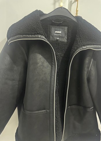 Kürklü Siyah Deri Kadın Ceket - Görsel 2