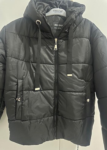 Siyah Fermuarlı Kısa Kadın Kışlık Mont - Görsel 2