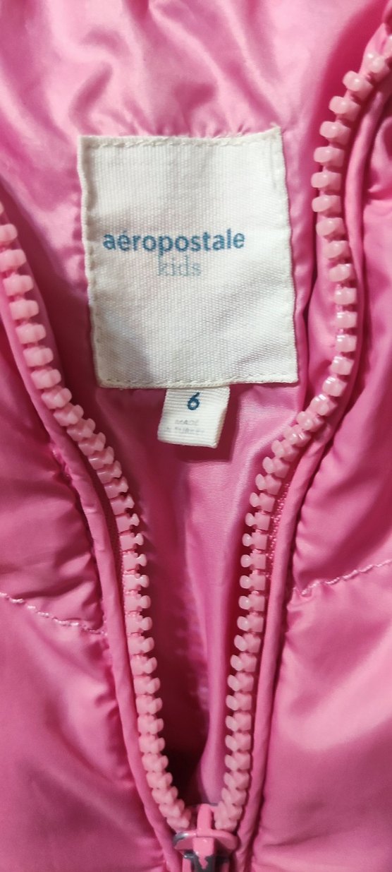 Kız Çocuk Pembe Fermuarlı Mont - Görsel 4