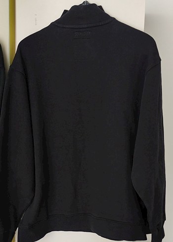 Siyah Yüksek Yaka Kadın Sweatshirt - Görsel 2