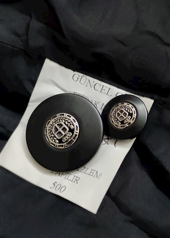 Siyah kadife Düğmeli Kadın Blazer Ceket - Görsel 4