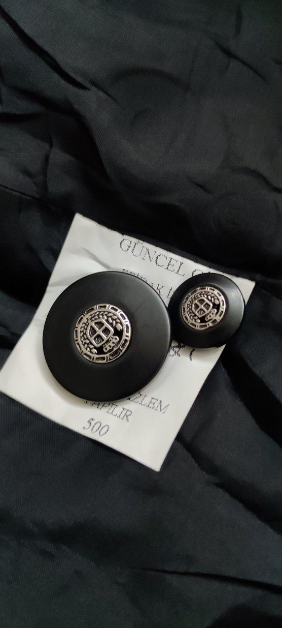 Siyah kadife Düğmeli Kadın Blazer Ceket - Görsel 4