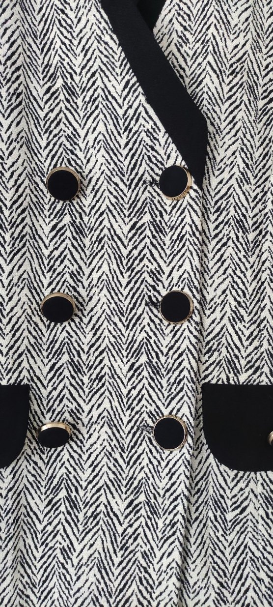 Desenli Düğmeli Kadın Blazer Ceket - Görsel 2