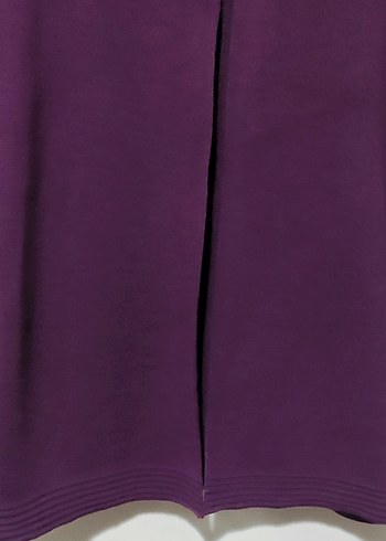 Kadın Mor Düğmeli Yün Hırka - Görsel 2