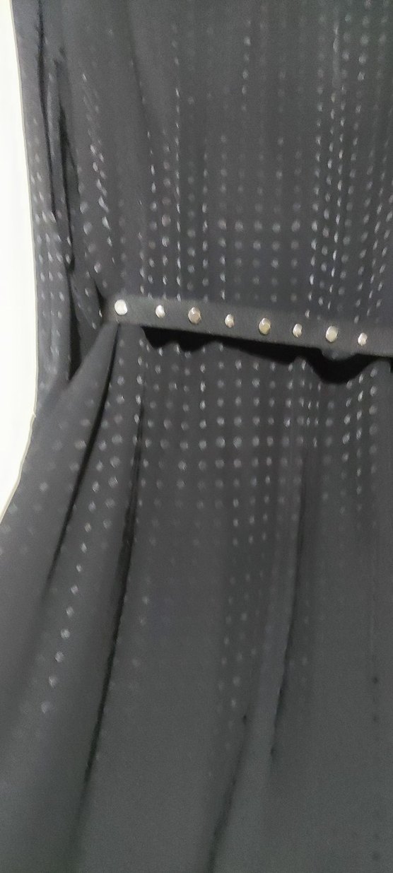 Kemerli Siyah Uzun Kadın Elbise - Görsel 2