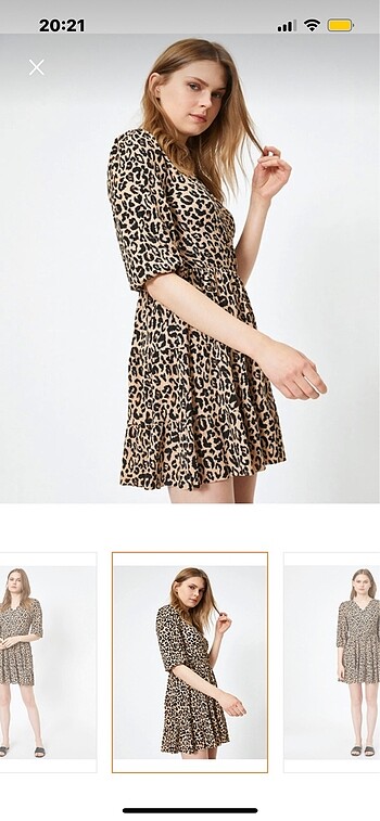 Koton Koton leopar elbise