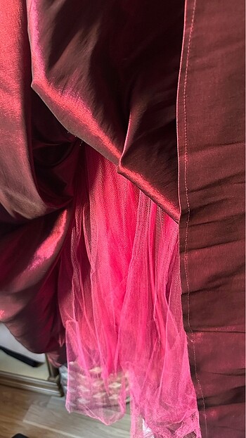 Bordo Abiye elbise - Görsel 3