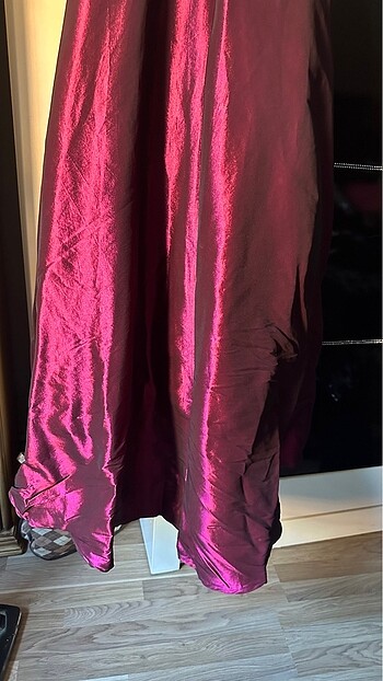 Bordo Abiye elbise - Görsel 5