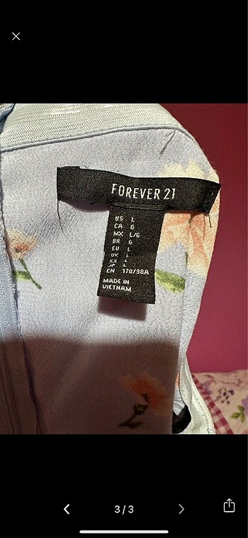 l Beden Forever 21 çiçekli elbise