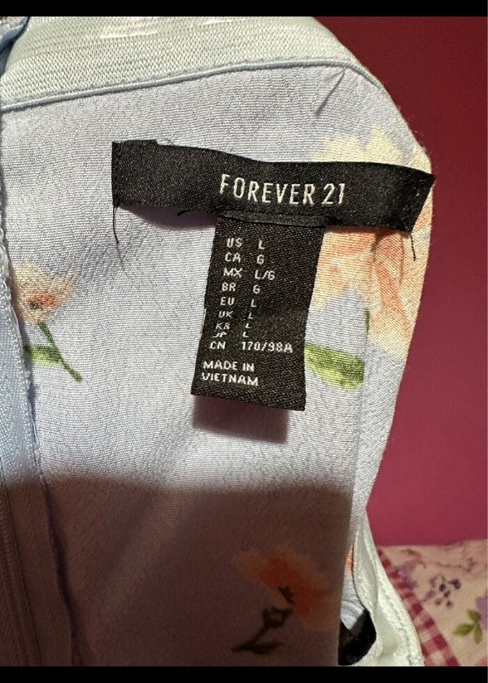 Forever 21 çiçekli elbise - Görsel 3
