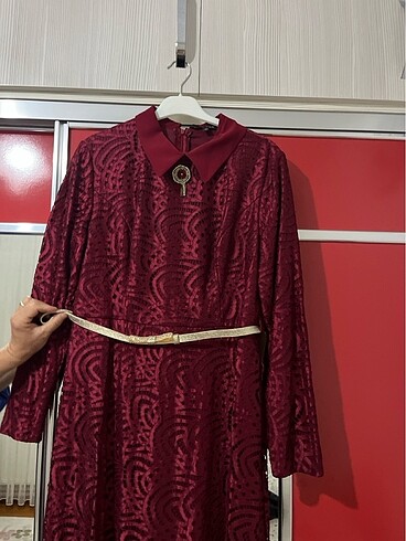 Bordo elbise