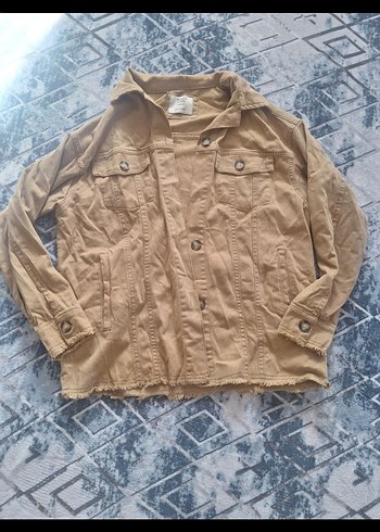 Bej Düğmeli Kadın Keten Ceket - Görsel 2