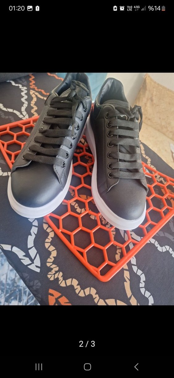 siyah Bağcıklı Erkek Spor Ayakkabı - Görsel 2