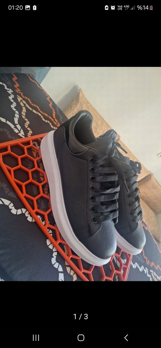 siyah Bağcıklı Erkek Spor Ayakkabı - Görsel 3