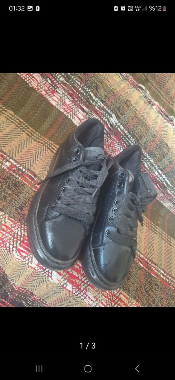 Siyah Platform Topuklu Kadın Spor Ayakkabı - Görsel 3