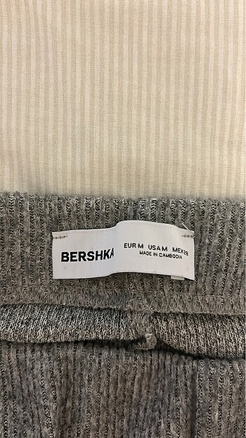 m Beden gri Renk Bershka ispanyol paça pantolon