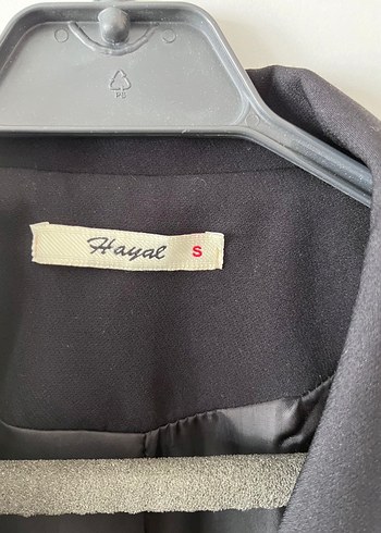 s Beden Düğmeli Siyah Kadın Blazer Ceket