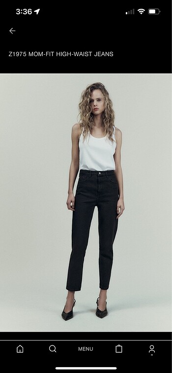 zara siyah mom jean