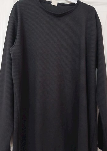 Siyah Uzun Kollu Midi Triko Elbise - Görsel 3