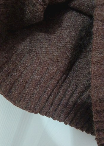 Kahverengi Kadın Triko Kazak Uzun Kollu - Görsel 4