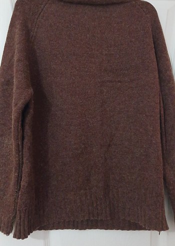 Kahverengi Kadın Triko Kazak Uzun Kollu - Görsel 5