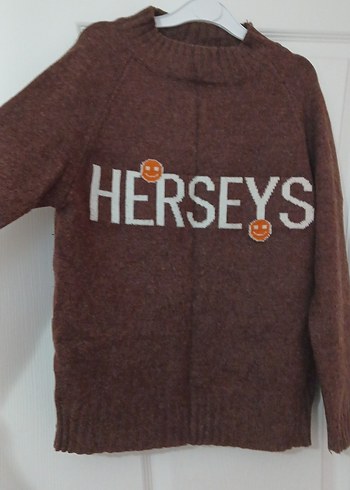 Kahverengi Kadın Triko Kazak Uzun Kollu - Görsel 2