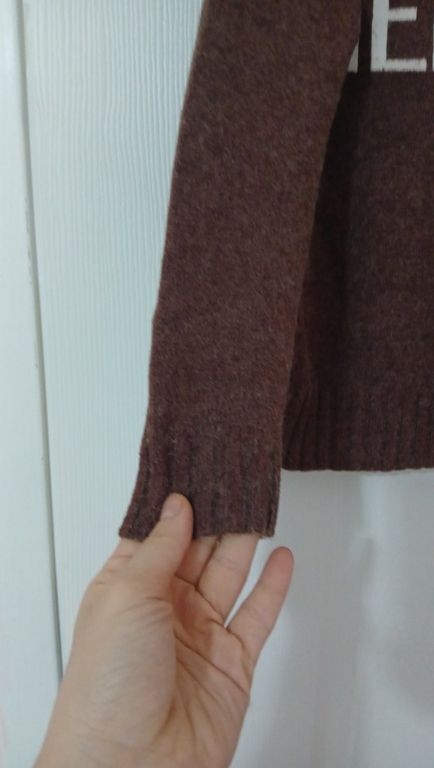 Kahverengi Kadın Triko Kazak Uzun Kollu - Görsel 3