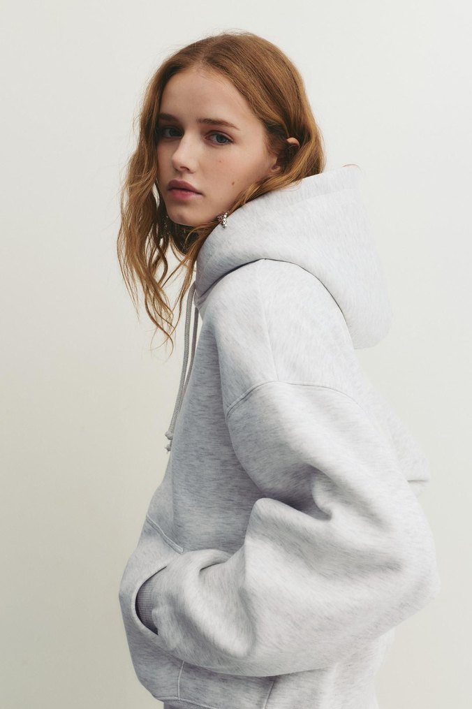 Pull bear The Met Kapüşonlu Gri Sweatshirt mango zara hm kazak - Görsel 4