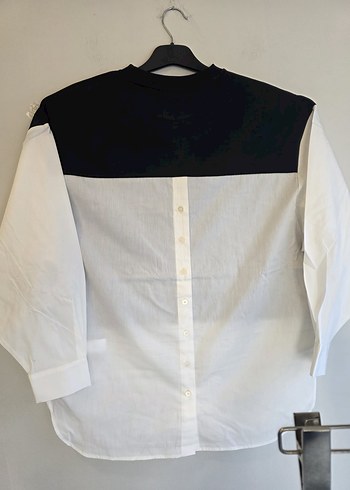 Stradivarius Siyah Kadın Salaş Sweatshirt gömlek süveter - Görsel 3