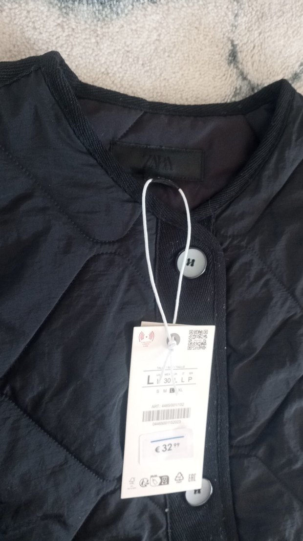 zara mont ceket kaban Düğmeli Siyah Kadın Midi Ceket - Görsel 4