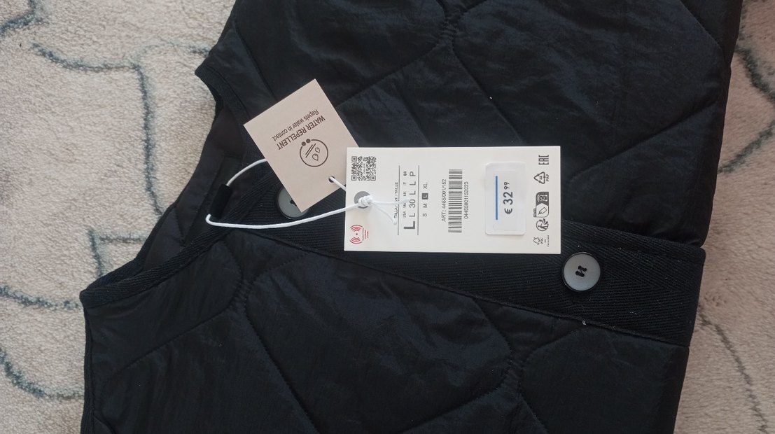 zara mont ceket Siyah Kadın Street Wear Velcro Kemer - Görsel 5